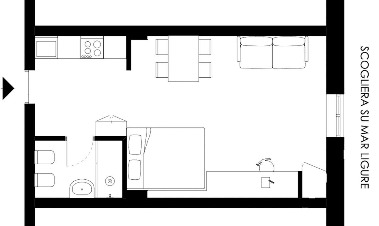 Ca De Ma - Sea Front Apartment Генуя Екстер'єр фото